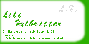 lili halbritter business card